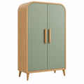 Kleiderschrank 90 x 50 x 180 cm Holz Grün - zweitürig skandinavisch